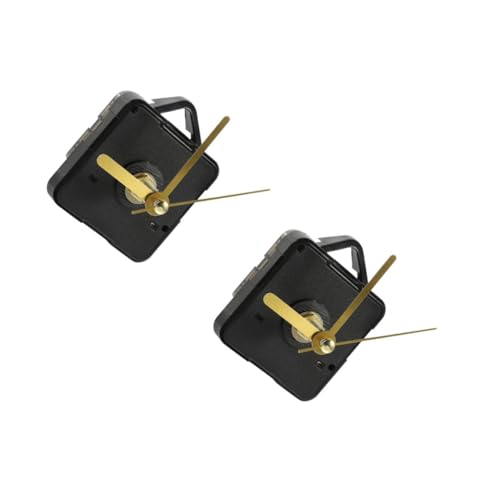 OSALADI 2 Sätze DIY Leises Wanduhrwerk Uhrwerke Heimwerken Retro Uhren Zahlen Großer Spatenzeiger Led Aufkleber Radio Schwarze Wanduhr Digital Ticken Modern Weckermechanismus Teile Plastik von OSALADI