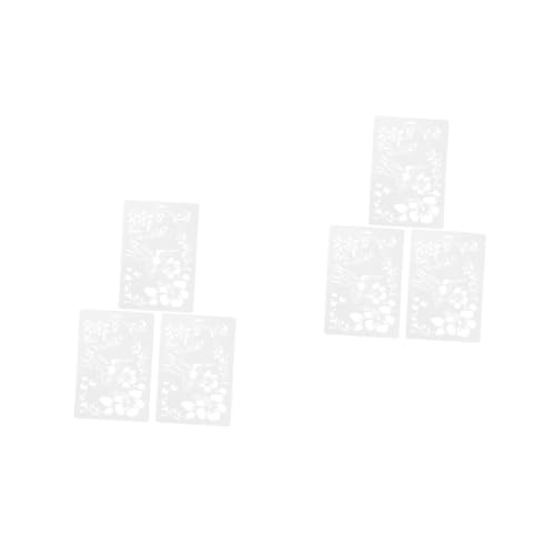 OSALADI 2 Sätze Diy Schablonen Für Hummingbird Und Blumenmuster Wiederverwendbare Zeichenschablonen Hochwertigem Kunststoff Für Kreative Malprojekte Für Scrapbooking Und 3 Stück * 2 von OSALADI