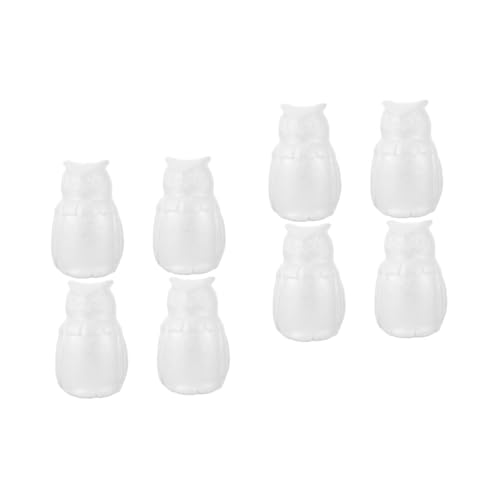OSALADI 2 Sätze Eulenblase Bastelset Basteln Für Bastelmaterial Für Geschenkeidee Figuren Schaum Ornament DIY-versorgung DIY Styropor Weiß 4 Stück * 2 von OSALADI