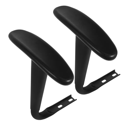 OSALADI 2 Sätze Office Chair Arms Austausch Bürostühle für zu Hause Gaming-Stühle Stoff Armstuhl Schaum gebogen Bürostuhl-Armpolster für das Büro Armlehnenabdeckung für Stuhl Stahl Schwarz von OSALADI