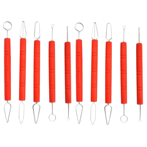 OSALADI 2 Sätze Schnitz Messer Set Töpferei Töpferwerkzeugsatz Für Modellieren Modelliermasse Keramik Carving Cutter Bildhauerei Ton Rostfreier Stahl 5 Stücke * 2 von OSALADI