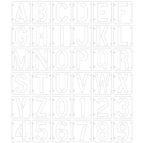 OSALADI 2 Sätze Teiliges Buchstaben und Zahlen Schablonen für Wiederverwendbare Diy Malvorlagen Pet für Kreative Wandgestaltung und Bastelprojekte OSALADI 2 Sätze Teiliges Buchstaben und Zahlen Schablonen für Wiederverwendbare Diy Malvorlagen Pet für Kreative Wandgestaltung und Bastelprojekte von OSALADI
