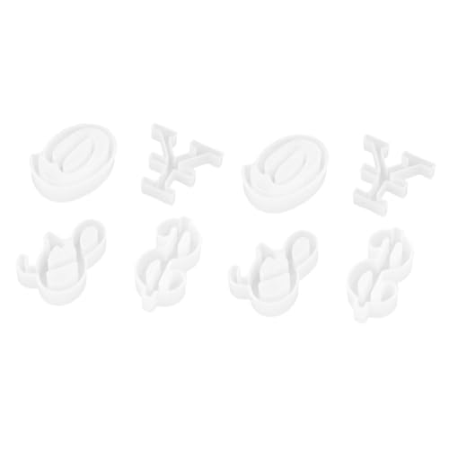 OSALADI 2 Sätze Teiliges Diy Symbol Silikonform Kreative Epoxidharz Gießformen Für Schmuck Dekoration Und Zubehör Waschbar Wiederverwendbar Flexibel Und Einfach Zu Reinigen 4 Stück * 2 von OSALADI