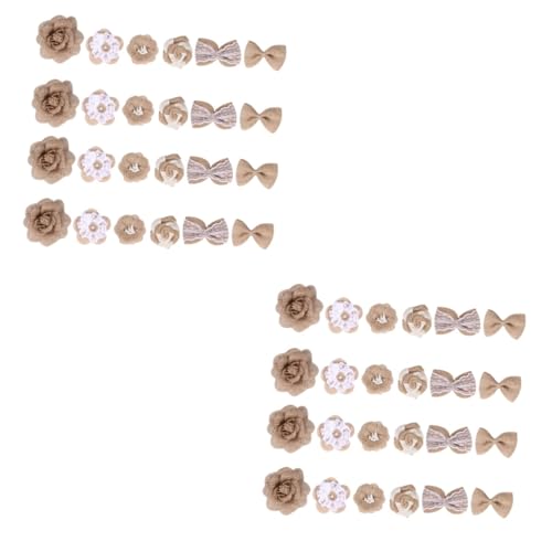 OSALADI 2 Sätze Teiliges Set Natürlichen Sackleinenblumen Mit Mini Bowknot Für DIY Handwerk Hochzeitsdekoration Und Weihnachtsdeko Holzfarbener Stil 24 Stück * 2 OSALADI 2 Sätze Teiliges Set Natürlichen Sackleinenblumen Mit Mini Bowknot Für DIY Handwerk Hochzeitsdekoration Und Weihnachtsdeko Holzfarbener Stil 24 Stück * 2 von OSALADI