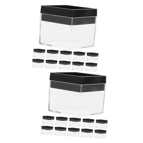 OSALADI 2 Sätze Transparente Plastikbox Dekorativ Schattenboxen Vitrinen Fall Marmor Löschen Sie Die Anzeige Stapelbar Container Aufbewahrungsboxen Aufbewahrungskorb 12 Stücke * 2 von OSALADI