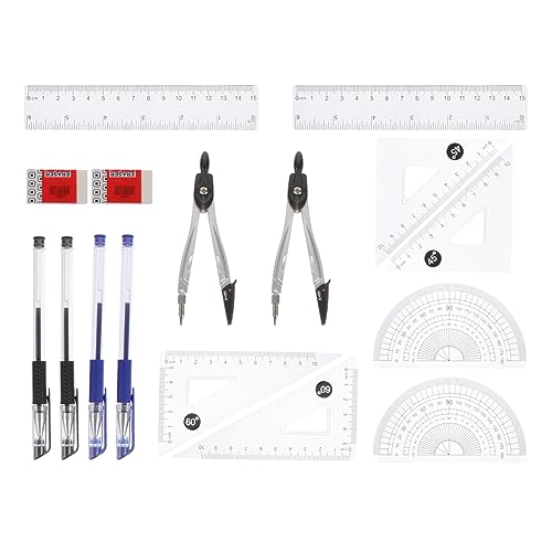 OSALADI 2 Sätze Zeichengeräte Set mit und Lineal Multifunktionale Zeichenwerkzeuge für Mathematik und Design Teiliges Büro Zubehör von OSALADI
