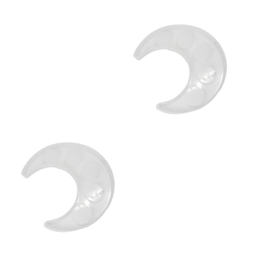 OSALADI 2 Stck. Silikon-untersetzerform Selber Machen Halbmond Tablett Kristall-epoxy-form Mond-untersetzer-form Harzform Silikonform Selber Machen Schalenform in Mondform Weiß Kieselgel von OSALADI