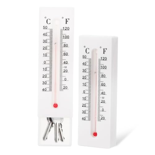 OSALADI 2 Stk Schlüsseldekorateur Schlüsselversteck Außenthermometer Versteckter Schlüsselhalter Für Draußen Einen Schlüssel Verstecken Schlüsselthermometer Für Draußen Plastik Weiß von OSALADI