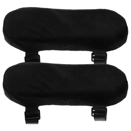 OSALADI 2 Stück Armlehnenpolster Kissen Ergonomisch Ellbogen Schaum Gepolstert Für Büro Gaming-Stuhl Seiten Unterstützung Ausruhen Spiel Gaming Stuhl Polyester Black von OSALADI