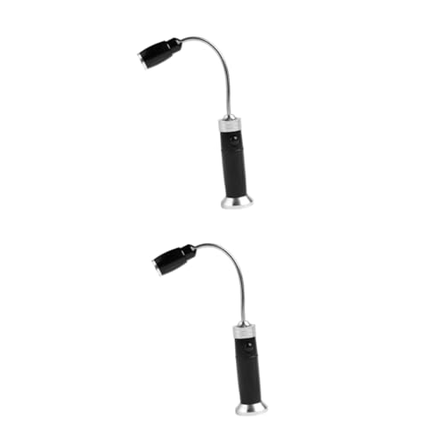 OSALADI 2 Stück Biegbare Taschenlampe Flexible LED Taschenlampe Flexible Hals Taschenlampe Magnetische Taschenlampe Flexible Taschenlampe Schwarz von OSALADI