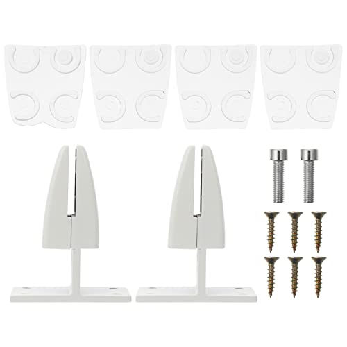 OSALADI 2 Stück Desktop-Rahmenclip tischklammer tischklemmen Licht überwachen Monitorhalterung Draht Schreibtisch-Trennklammer Stützclip für Schreibtischteiler Aluminiumlegierung Weiß von OSALADI