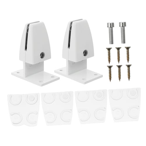 OSALADI 2 Stück Desktop-rahmenclip Schalldichte Schreibtischtrennwand Draht Hardware Stecker Computermonitor Einheit Mehrere Monitorständer Bildschirmtrennklemme Weiß Aluminiumlegierung von OSALADI