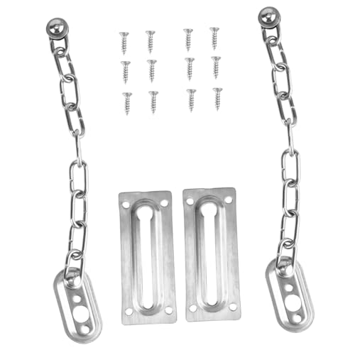 OSALADI 2 Stück Edelstahl Türkette Sicherheitskette mit Schrauben Diebstahlschutz Türverriegelung Sicher für Hotel Wohnung DIY Einfache Montage OSALADI 2 Stück Edelstahl Türkette Sicherheitskette mit Schrauben Diebstahlschutz Türverriegelung Sicher für Hotel Wohnung DIY Einfache Montage von OSALADI
