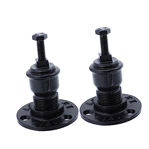 OSALADI 2 Stück Eisen Treppenhandlauf Halterung Wandmontage Geländerstütze Handlaufhalter Robust Langlebig für Innen und Außen Wohnräume Büro Hotel von OSALADI