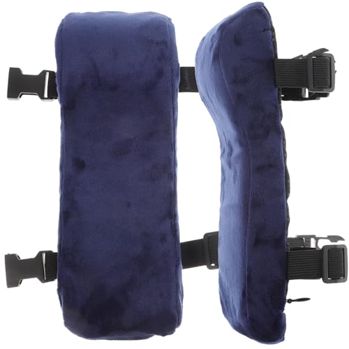 OSALADI 2 Stück Ergonomische Armlehnenpolster aus Memory Schaum Abnehmbare Armlehnenbezüge für Bürostühle Langlebige und Bequeme Armstützen für Büro und Zuhause Blau von OSALADI