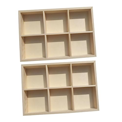 OSALADI 2 Stück Fächer Holz Aufbewahrungsbox für Malutensilien Crayon und Pigment Organizer Teiliges Robuste Multifunktions Box für Kunstbedarf und Schreibtischgebrauch von OSALADI