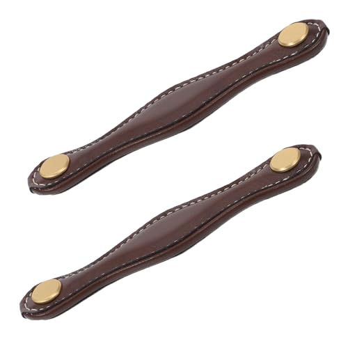 OSALADI 2 Stück Faux Leder Schubladengriffe Braun Stabile Küchen und Möbelschubladen Griffe Universelle Vintage Koffer und Truhenbeschläge für Diy Möbelrestaurierung OSALADI 2 Stück Faux Leder Schubladengriffe Braun Stabile Küchen und Möbelschubladen Griffe Universelle Vintage Koffer und Truhenbeschläge für Diy Möbelrestaurierung von OSALADI