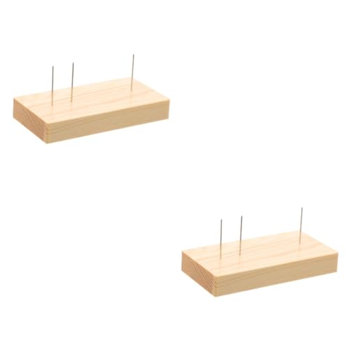 OSALADI 2 Stück Filzpuppenständer Holzsockel Stabiler Nadelfilzhalter für Häkel und Filztierpuppen Rechteckige Holzbasis Eleganter DIY Puppenhalter für Vitrine und Tischdekoration von OSALADI