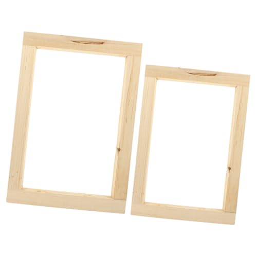 OSALADI 2 Stück Holz Siebdruckrahmen Wiederverwendbare Druckrahmen für DIY Projekte für Kunstunterricht Robust und Praktisch von OSALADI