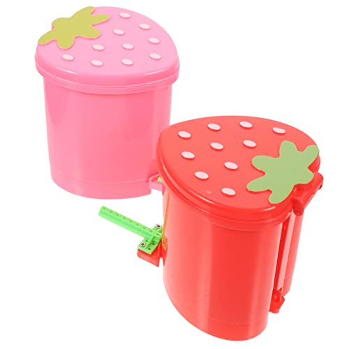 OSALADI 2 Stück Kawaii Mülleimer Kreative Herzförmige Abfallbehälter für Schreibtisch und Zuhause für Küche Schlafzimmer und Büro Platzsparend und Je und Rot von OSALADI