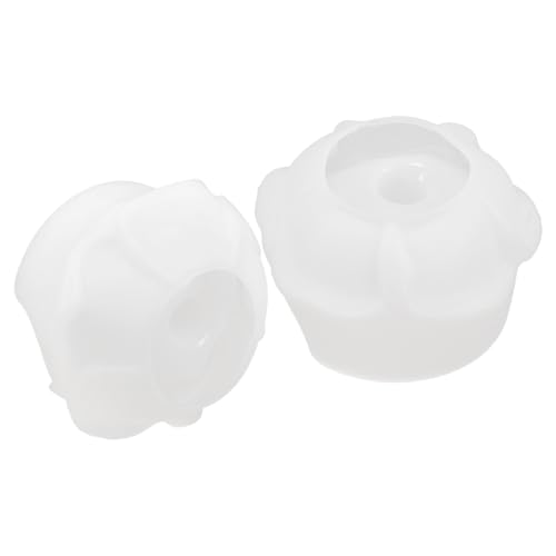 OSALADI 2 Stück Kristall-Epoxy-Form Ring Handwerk Harz-Silikonform Ornamentformen für Epoxidharz Gießform selber machen Silikonformen für Schmuck Tablettform aus Harz Kieselgel Weiß von OSALADI