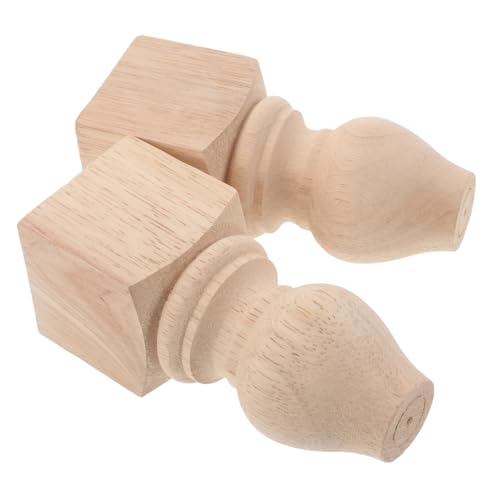 OSALADI 2 Stück Massivholz Möbelbeine Quadratisch Stabile Sofabeine aus Unbehandeltem Holz Vielseitige DIY Tisch Schrankfüße für Sofas Kommoden und Betten von OSALADI