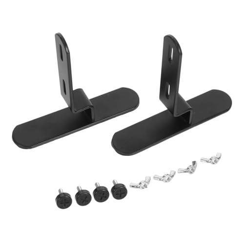 OSALADI 2 Stück Metall Pegboard Halter Tischhalterung Stabile Wand Tischbefestigung Organizer für Büro und Zuhause Schwarz Langlebig Platzsparend Werkzeuglos Montierbar von OSALADI