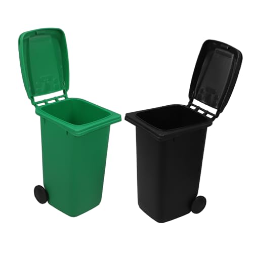 OSALADI 2 Stück Mini Schreibtisch Mülleimer Multifunktionale Abfalltonne Stiftehalter und Kompakte Tischaufbewahrung für Büro und Zuhause Sicheres Geruchsfreies Material von OSALADI