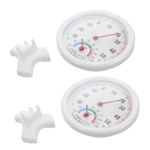 OSALADI 2 Stück Rundes Hygrometer Analoges Thermometer Luftfeuchtigkeitsmesser Kompakt Geeignet für Kühlschrank und Luftbefeuchter Innen Außenbereich Klare Ablesung OSALADI 2 Stück Rundes Hygrometer Analoges Thermometer Luftfeuchtigkeitsmesser Kompakt Geeignet für Kühlschrank und Luftbefeuchter Innen Außenbereich Klare Ablesung von OSALADI
