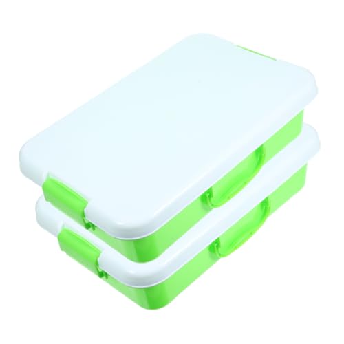 OSALADI 2 Stück Sandtisch-aufbewahrungsbox Sandkasten Zappeln Bausatz Sand Wasserschale Sandkästen Behälter Strand Sandspieltablett Korb Sand-kit Bausätze Green Abs von OSALADI