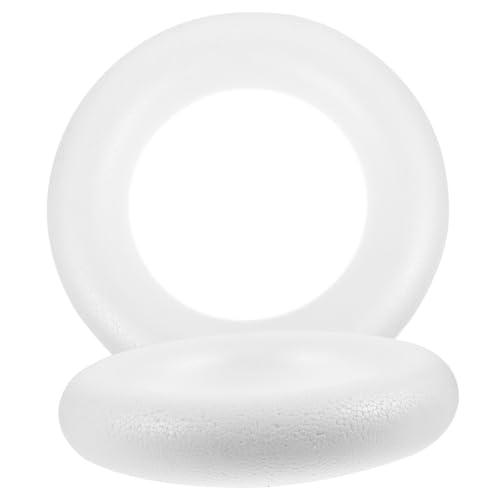 OSALADI 2 Stück Schaumstoffringe DIY Bastelkranz Rohlinge Rundes Ornament Zubehör für Kreative Handarbeiten und Dekorationen von OSALADI