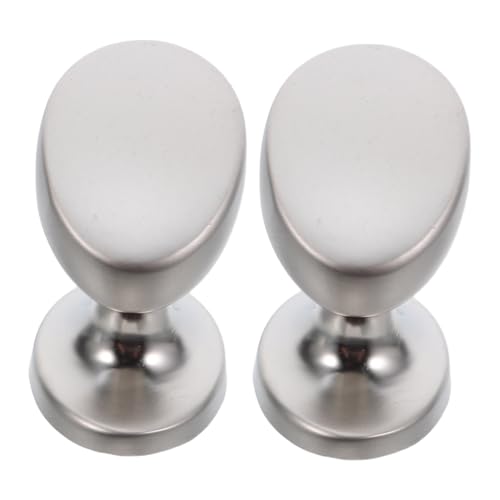 OSALADI 2 Stück Schrankknöpfe aus Langlebiger Zinklegierung Ergonomische Einzel-griffe für Kommode Kleiderschrank Küchenschrank Vintage Europäisches Design Einfache Montage Silberfarben von OSALADI