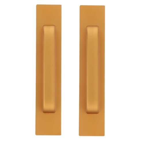 OSALADI 2 Stück Selbstklebende Aluminiumlegierung Schrankgriffe Modernes Design Einfache Montage ohne Bohren Vielseitig für Küchen Badezimmerschränke Komfortabler Griff Goldfarben von OSALADI