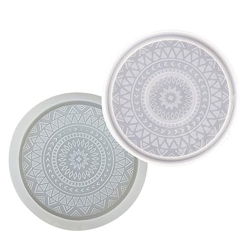 OSALADI 2 Stück Silikon Untersetzer Gießform für DIY Flexibles Epoxidharz Tablett für Tassenmatte Dekorative Silikonform für Handwerk und Basteln Transparent OSALADI 2 Stück Silikon Untersetzer Gießform für DIY Flexibles Epoxidharz Tablett für Tassenmatte Dekorative Silikonform für Handwerk und Basteln Transparent von OSALADI