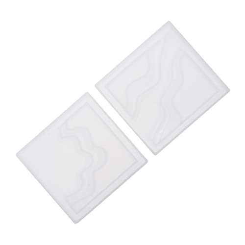OSALADI 2 Stück Silikonformen für Untersetzer Diy Harz Gießformen mit Inselmuster für Handgemachte Tassenpads Geeignet für Partys und Alltagsgebrauch von OSALADI