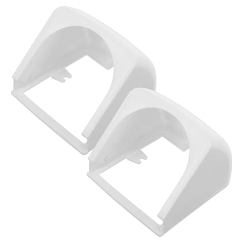 OSALADI 2 Stück Teiliges Outdoor Steckdosen Schutzgehäuse aus Robustem PC und Rostfrei Wetterfeste Schutzabdeckung für Außensteckdosen Geeignet für Haushalt und Garten Weiß von OSALADI