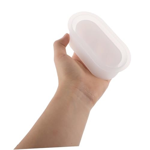 OSALADI 2 Stück Teiliges Ovales Silikon-blumentopf-formset Hitze Kältebeständig Wiederverwendbar DIY Beton Harztöpfe Robustes Material für Garten Terrasse und Saisonale Dekorationen von OSALADI