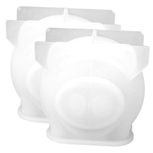 OSALADI 2 Stück Teiliges Silikon Resin Formset Schwein Glatte Epoxidharz Gießform Reißfestes DIY Zubehör für Kreative Schwein Ornamente Einfach zu Entformen für Bastelprojekte und von OSALADI