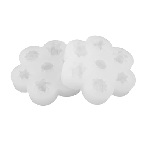 OSALADI 2 Stück Teiliges Silikon Succulent Kerzenform Fach Diy Wachs Seife Fondant Formen für Kreative Handgemachte Duftkerzen und Kunsthandwerk Langlebig und Einfach zu Entformen von OSALADI
