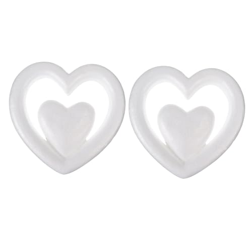 OSALADI 2 Stück Teiliges Weißes Herz Modell Leichtem Schaumstoff DIY Bastelset für Hochzeits und Partydekoration zum Bemalen Verzieren und Kreativen Gestalten OSALADI 2 Stück Teiliges Weißes Herz Modell Leichtem Schaumstoff DIY Bastelset für Hochzeits und Partydekoration zum Bemalen Verzieren und Kreativen Gestalten von OSALADI
