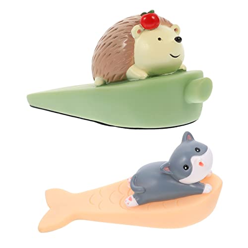 OSALADI 2 Stück Tierfreundlicher Türstopper mit Niedlichen Cartoon Designs für Kinderzimmer und Wohnzimmer Sicherer Halt für Türen für Böden aus Fliesen oder Schützt Hände und Finger von OSALADI