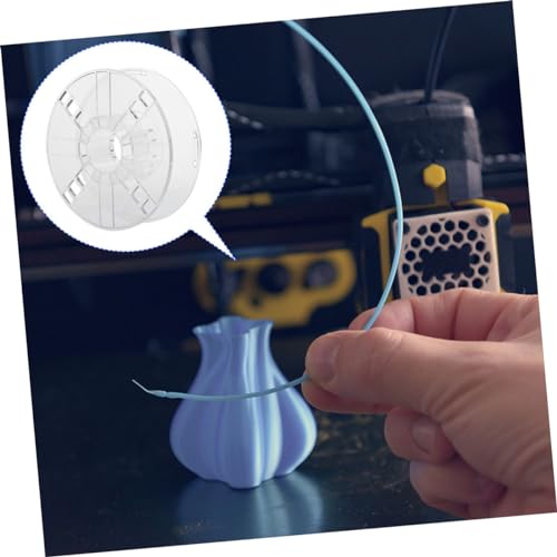 OSALADI 2 Stück Transparente Hohle Kunststoffspulen Drucker Leere Filament spulen zum Einfachen Aufwickeln und Effizienten Gebrauch Leicht und Platzsparend Glatte Oberfläche von OSALADI