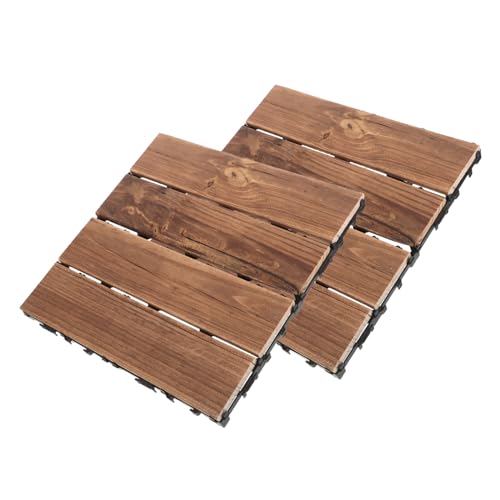 OSALADI 2 Stück Wasserdichtes Interlockendes Deck für Terrasse und Balkon Natürliche Ästhetik für Garten und Freizeitgestaltung von OSALADI