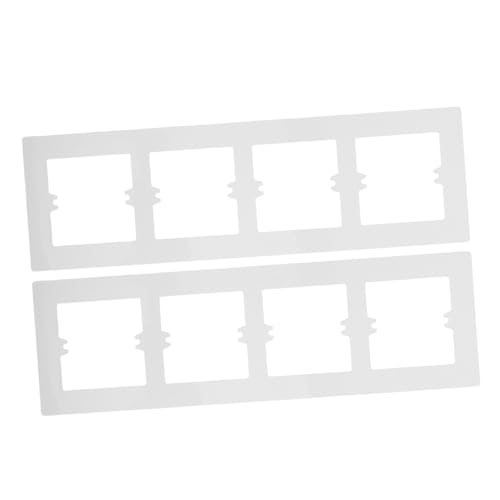 OSALADI 2 Stück Weiße Wandplatte für Fach Wippschalter und Steckdosen Dekorative Abdeckung mit Passgenauem Sitz Stabile Elektrische Frontplatte für Wohn und Bürobereiche Nahtloses Design von OSALADI
