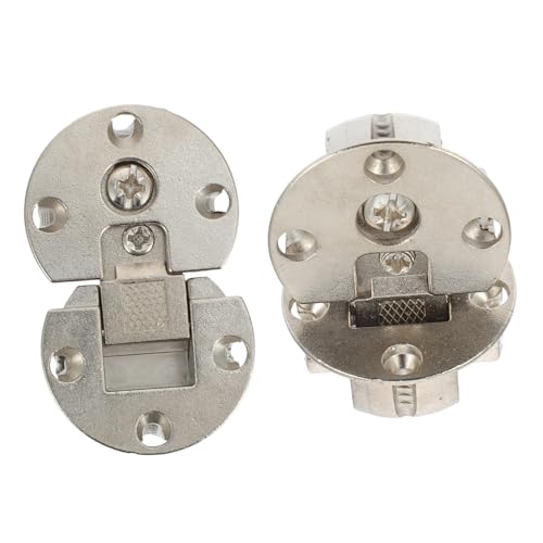 OSALADI 2 Stück Zinklegierung Klappscharnier für Möbel Falttisch Unsichtbar Klappbar Installieren Leise Funktion Ersatz für Schranktür Küchenschrank Zimmertür von OSALADI