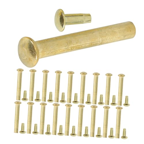 OSALADI 20 Sätze Fächerachse Niet und Mutter Reparaturset für Faltbare Handfächer Stabile Befestigung Elegantes Goldenes Niet DIY und Ersatz von OSALADI