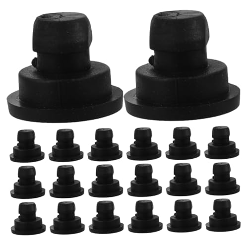 OSALADI 20 Stück Fußstopfen Für Reiskocher Bodenpolster des Reiskochers Slow Cooker Foot Pad Kleine Teile Für Küchengeräte Reiskocher-Pads Zubehör Für Langsames Kochen Black Gummi von OSALADI