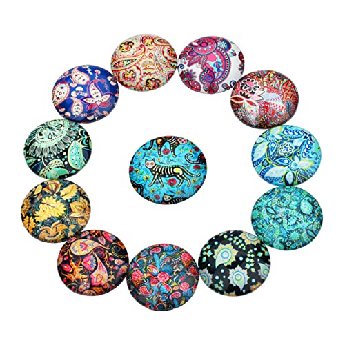 OSALADI 20 Stück Runde Patches Kreativem Ethno Design Bunte Diy Materialien für Schmuckherstellung und Bastelprojekte für Ohrringe Uhren und Mehr OSALADI 20 Stück Runde Patches Kreativem Ethno Design Bunte Diy Materialien für Schmuckherstellung und Bastelprojekte für Ohrringe Uhren und Mehr von OSALADI