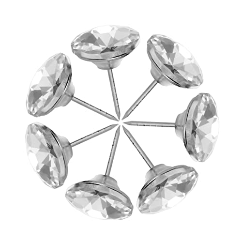 OSALADI 20 Stück Strass Kristallknöpfe mit Metallschlaufe Runde Transparente Nähknöpfe für Sofa Polsterung DIY Bastelknöpfe zur Dekoration Glitzernd von OSALADI
