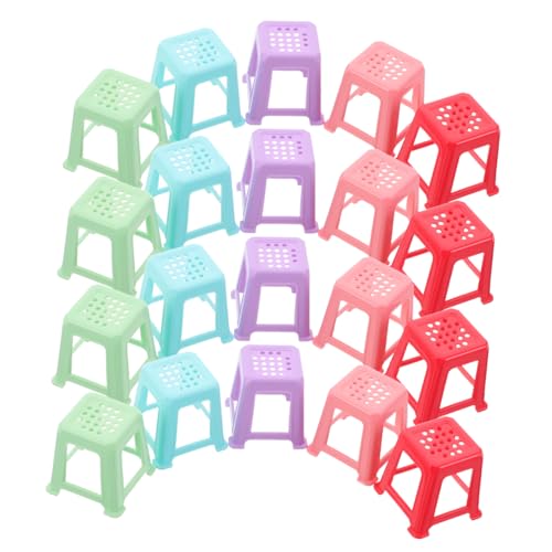 OSALADI 20 Stück Teiliges Mini Staffelei Ständer für Leinwände Stabile Kunststoff-sitzhocker in Pastellfarben Rutschfeste Füße für Flüssiges Acrylgießen Tragbare Malutensilien für Künstler von OSALADI